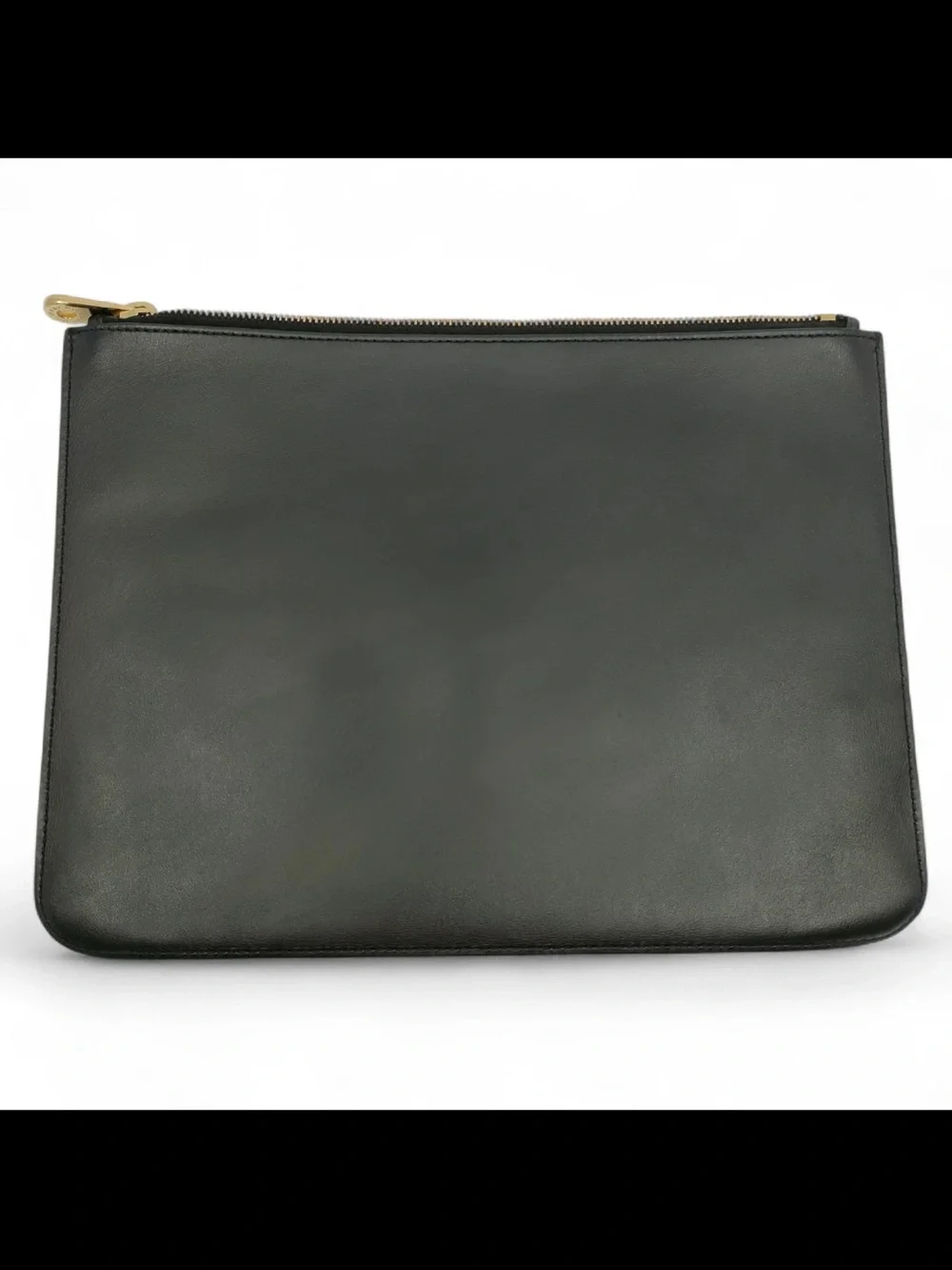 Mulberry Black Leather Toiletry Pouch with Perforated Tree Motif